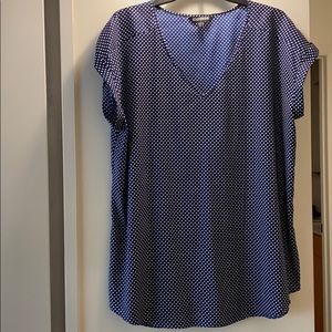 Express short sleeve blouse size XL polka dot